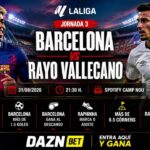 Barcelona vs Rayo Vallecano: el Barça busca el pleno y recuperar el liderato